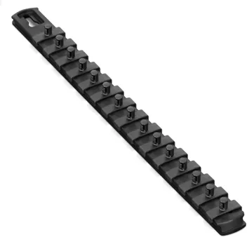 Ernst Manufacturing 18-Inch Magnetic 1/2-Inch Socket Organizer Rail w/ 17 Twist Lock Clips, Blue