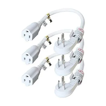 Firmerst 1ft 1875W 15A 14AWG Flat Plug Low Profile Extension Cord