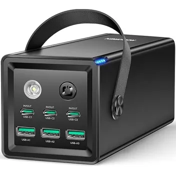 50000mAh 6-Port USB Portable Power Bank with LED Light