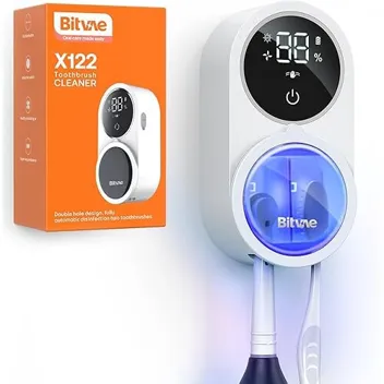 Toothbrush Cleaner & Toothbrush Holder with LED Display