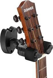 GSP38WBK PLUS Universal AutoGrip Wall Mount Guitar Hanger - Black, 2-Pack