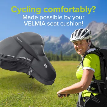 Velmia City Memory Foam Bike Seat Cushion