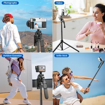 MapleParty 80" Phone Selfie Stick & Tripod with 2x Lights & Remote