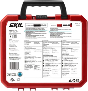 SKIL Rechargeable 4V Cordless Screwdriver Set w/ 9pcs Bits & 1pc Bit Holder