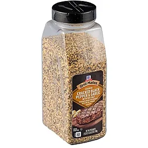 Grill Mates Cracked Black Pepper & Garlic with Sea Salt Seasoning, 27.52 oz