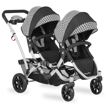 Dream On Me Track Tandem Multi-Position Double Umbrella Stroller (Slate)