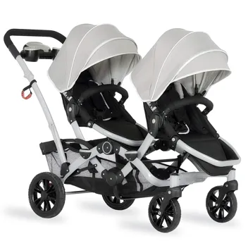 Dream On Me Track Tandem Multi-Position Double Umbrella Stroller (Slate)