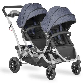 Dream On Me Track Tandem Multi-Position Double Umbrella Stroller (Slate)