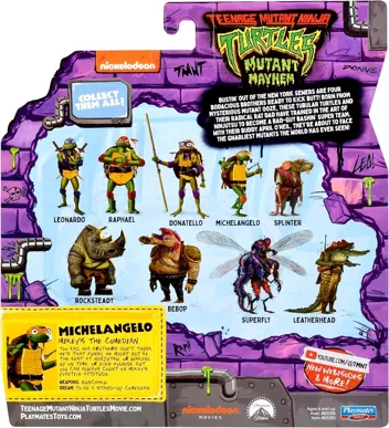 Teenage Mutant Ninja Turtles: Mutant Mayhem 4.25" Michelangelo Figure