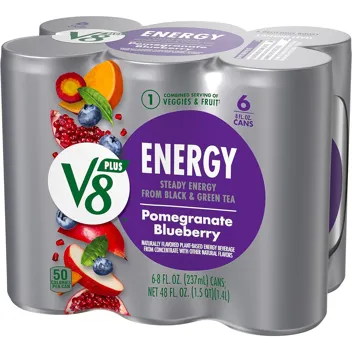 [S&S] 2 : 8-Oz V8 +Energy Energy Drink (Peach Mango or Pomegranate Blueberry)