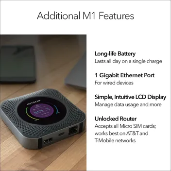 Nighthawk M1 4G LTE WiFi Mobile Hotspot (MR1100-100NAS)