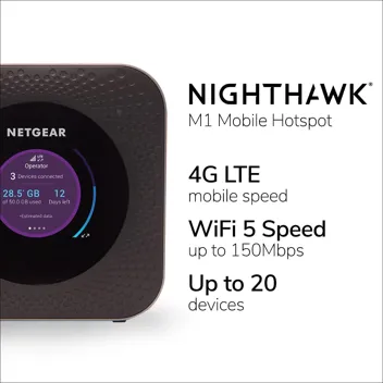 Nighthawk M1 4G LTE WiFi Mobile Hotspot (MR1100-100NAS)