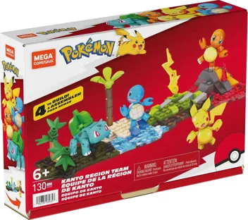 Mega Kanto Region Team Toy Building Set (130 Bricks)