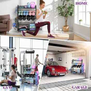 Vopeak Weight Rack (Up to 380lbs) with Caster Wheels