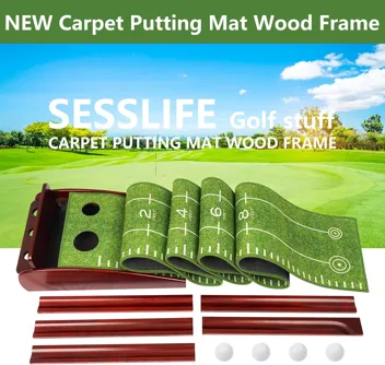 8-Foot Indoor & Outdoor Golf Putting Mat Set with Auto-Ball Return