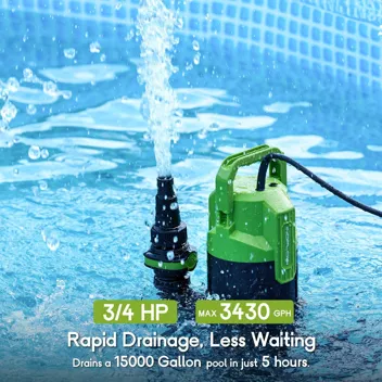 3/4HP 3430GPH Submersible Sump Pump