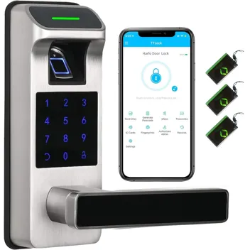 Harfo A01 5-in-1 Bluetooth Keyless Entry Fingerprint Smart Door Lock with 3x IC Cards