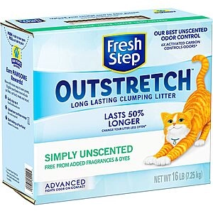 32-lbs (2 x 16-lbs) Fresh Step Advanced Outstretch Clumping Cat Litter (Simply Unscented)