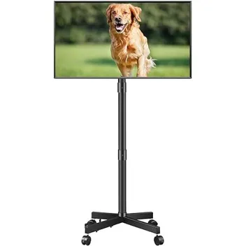 23-60in VESA 400x400mm Height Adjustable Rolling TV Stand