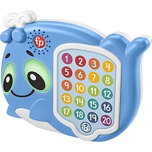 Linkimals Toddler Learning Toy 1-20 Count & Quiz Whale with Interactive Lights & Music for Ages 18+ Months