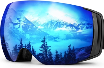 MioTsukus Magnetic Lens OTG Anti-Fog Ski Goggles