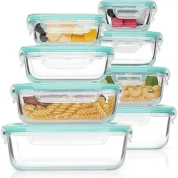 Glass Food Storage Containers w/ Locking Lids