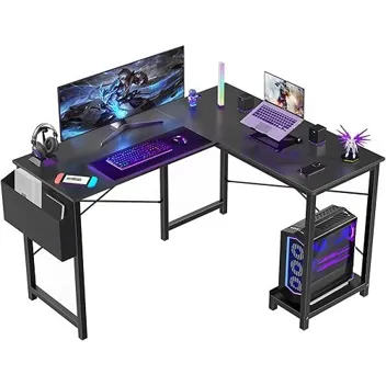 L Shaped 50" Computer Desk with CPU Stand