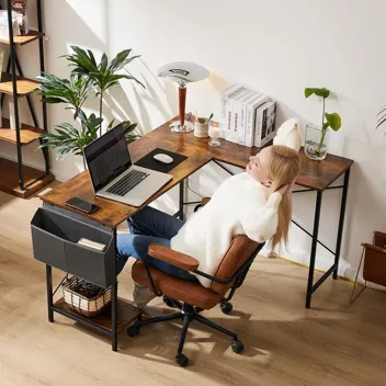 L Shaped 50" Computer Desk with CPU Stand