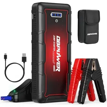 DBPower 4000A Peak 88.8Wh Portable Car Jump Starter with Smart Clamp Cables