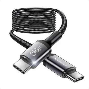10ft 240W PD3.1/QC5.0 USB-C to USB-C Cable
