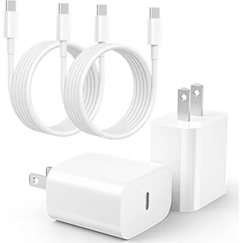 Ximytec 6ft USB-C to Apple Lightning Cables + 2x 20W Wall Charger