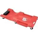 Red TRP6240 40"" Torin Plastic Molded Plastic Rolling Garage Creeper Mechanic Cart w/ Headrest, Tool Tray