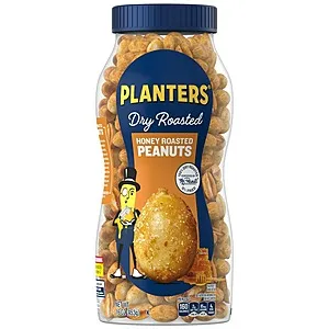 PLANTERS Honey Roasted Peanuts, 16 oz Jar