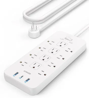 12 Outlets Surge Protector w/ 3 USB-C Ports