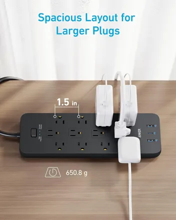 Surge Protector Power Strip with 12 Outlets