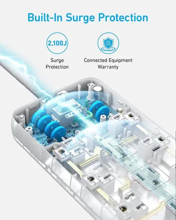 12 Outlets Surge Protector w/ 3 USB-C Ports