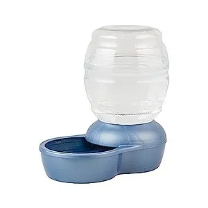 1-Gallon Replendish Gravity Waterer with Microban for Cats and Dogs (Pearl Peacock Blue)