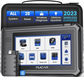 Mucar 6" HD Touchscreen OBD2 Scanner w/ 28 Reset Services & Engine System