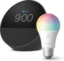 Echo Spot Smart Alexa Alarm Clock + Sengled Smart Bulb