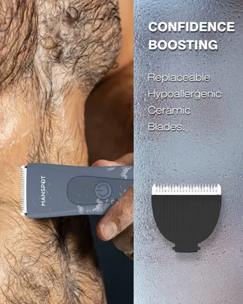 Manspot Wet & Dry Cordless Ceramic Blade Body Hair Trimmer