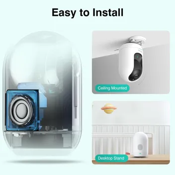 Botslab 2K WiFi Smart Pan Tilt Dome Indoor Security Camera