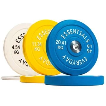 BalanceFrom Olympic Bumper Plate Weight Plate with Steel Hub (160lb Set)