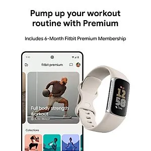 Charge 6 Fitness Tracker with Heart Rate, GPS, Premium Membership, Health Tools