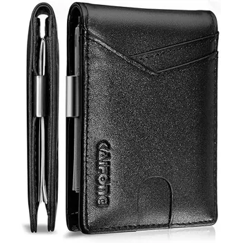 Kaifong RFID Blocking Men's Wallet w/ Airtag Holder