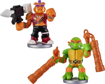 Legends of Akedo Teenage Mutant Ninja Turtles. Mini Battling Warriors Versus Pack Raphael Vs Krang With 2 Figures