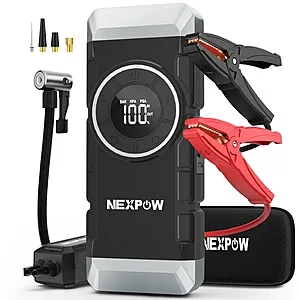 Car Battery Jump Starter 3000A Peak w/ Air Compressor