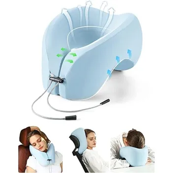 Jiaao 2-in-1 Inflatable Travel Neck Pillow