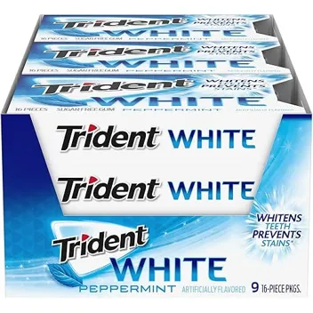 Triden White 16-Piece Peppermint Sugar Free Gum (9-Packs)