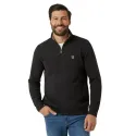 Chaps Cotton Interlock Quarter Zip Mock Neck