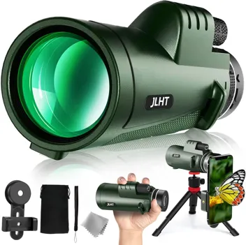 JLHT 40x60 BAK4 Prism Monocular Telescope w/ Phone Adapter & Tripod